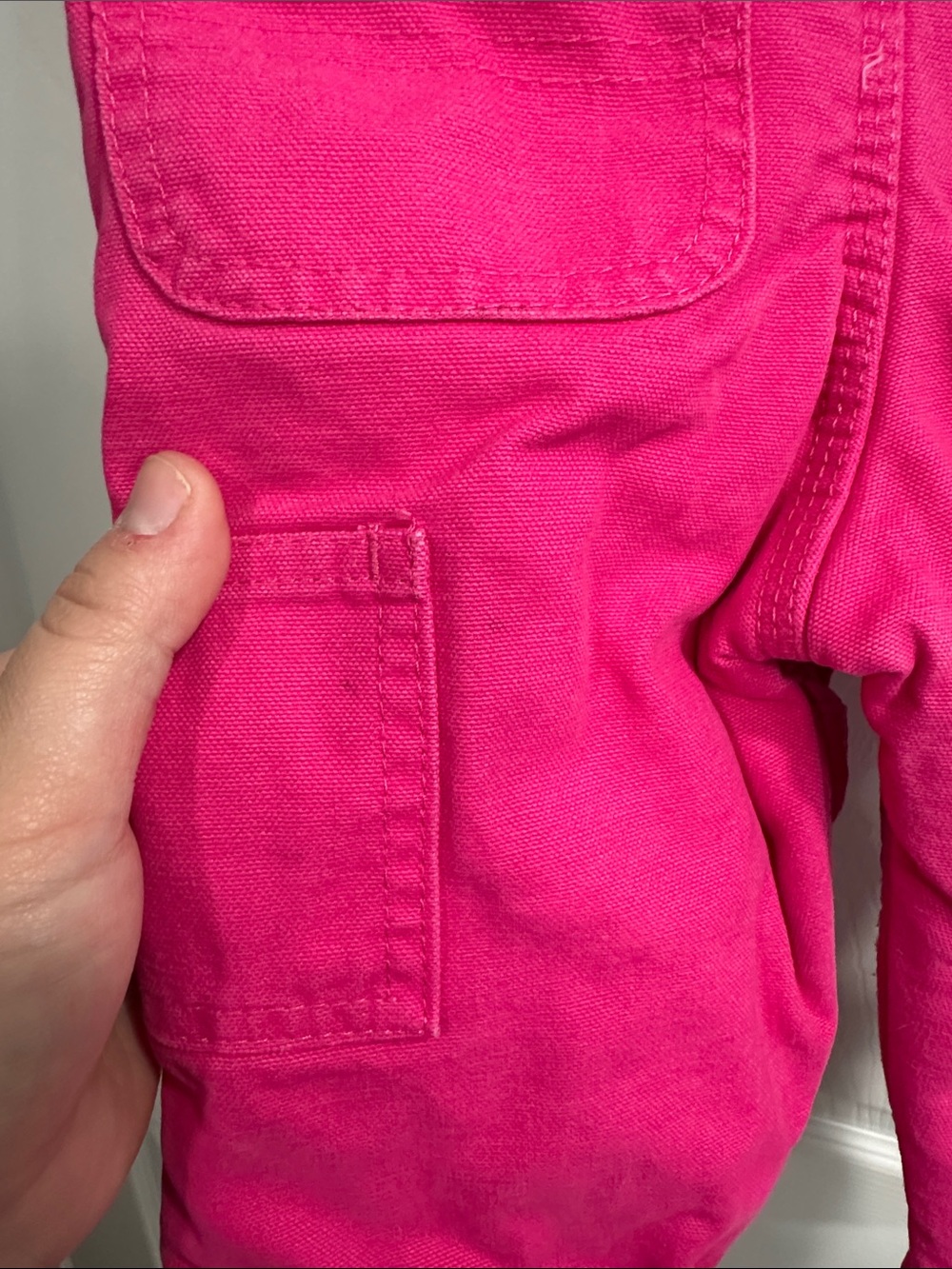 Kids Hot Pink Insulated Bib Overalls - Picture 7 of 7